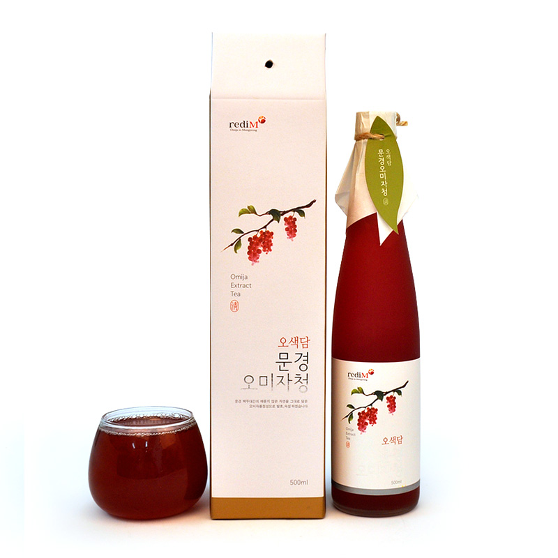 푸른산참농원 오색담 문경 오미자청 500ml 1병 : NORRIS
