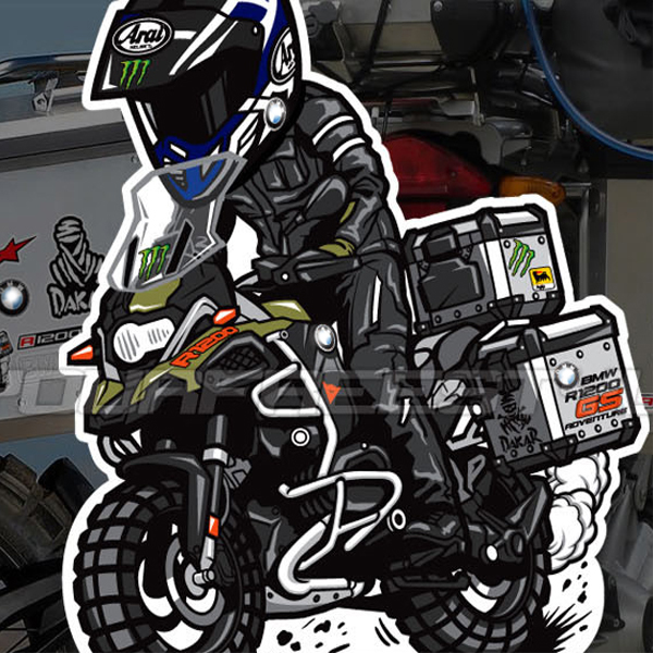 R1200 GS 어드벤처 캐릭터세트 /오토 바이크스티커 : 코디카
