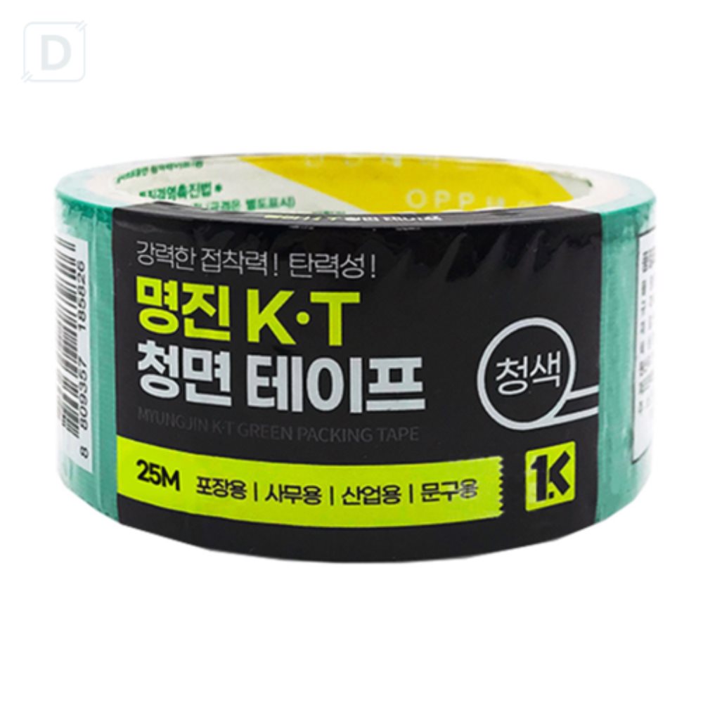 대성스토어 명진 KT 청면 테이프_48mm x 25M 종이테이프 포장테이프 보호테이프 : 대스타