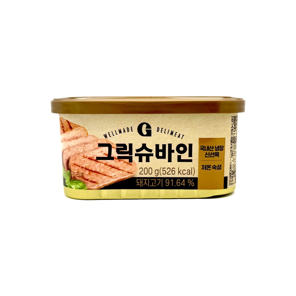 삼립 그릭슈바인 햄 스팸 캔햄 200g 국산 돼지고기 91% : 원우팜