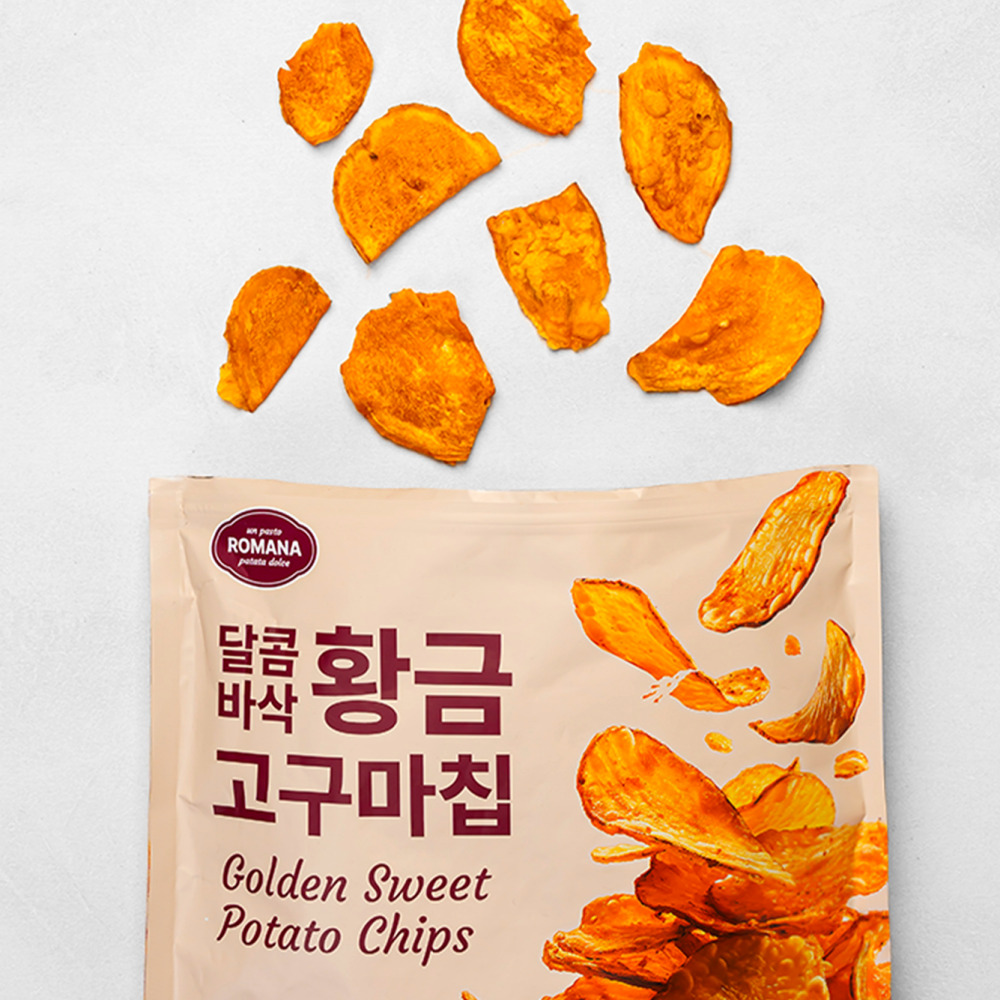 달콤바삭 고구마과자 황금 고구마칩 320g, 2개 : 무꼬뭐꼬