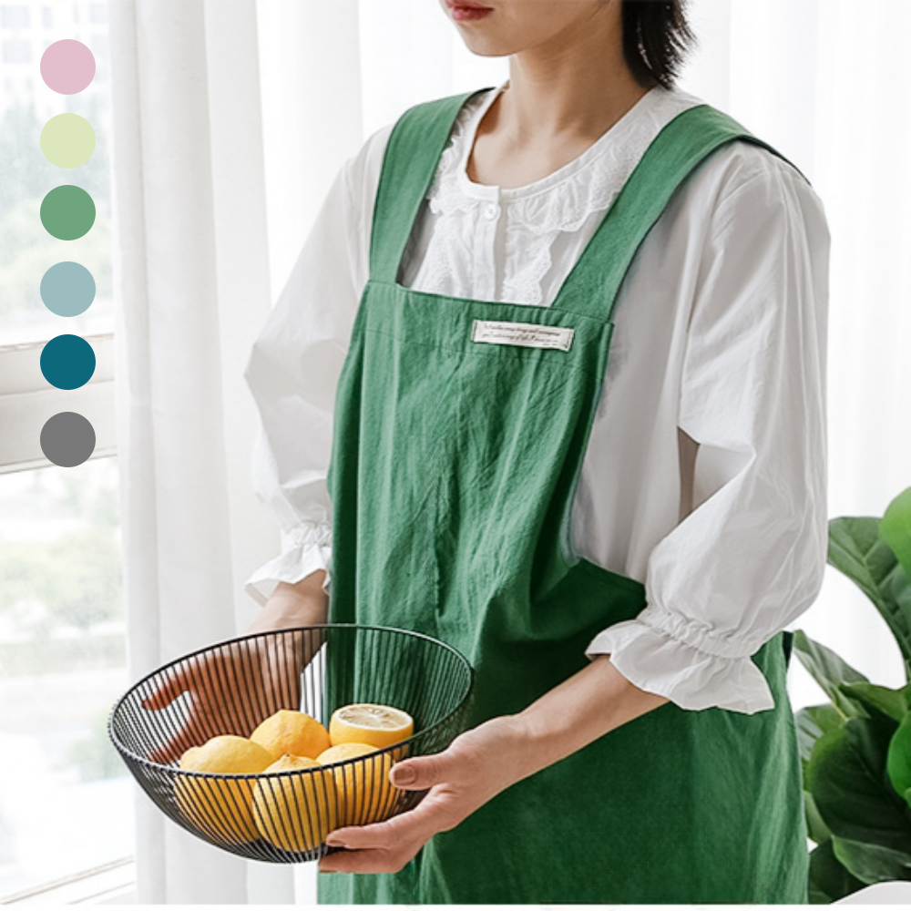 모던스타일 피부트러블 없는 천연소재 리네아 앞치마 가정 어린이집 요양원 공방 화원 : 이드림