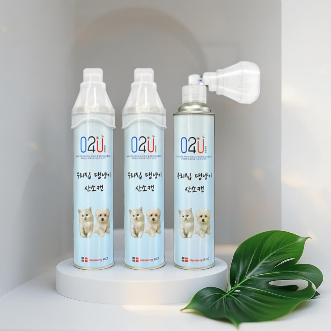 강아지 산소캔 휴대용 산소통 산소캔 816ml 3개 : trendyland
