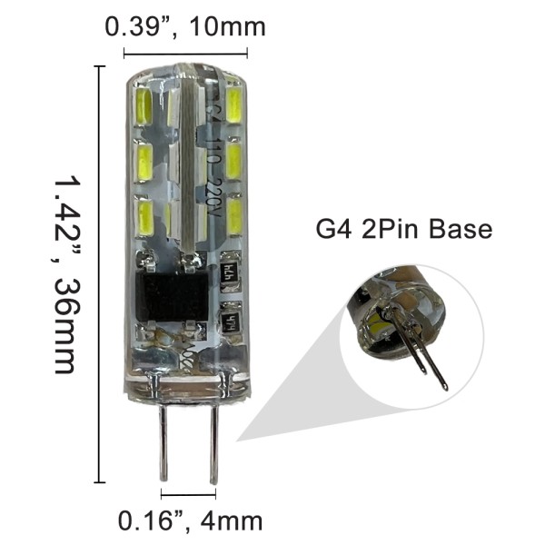홈 샹들리에 장식용 LED 전구 2W 24LED 실리콘 램프 3014SMD 쿨 뉴트럴 웜 화이트 LED 램프 220V 12V G4 5 개/로트 : 송우상사
