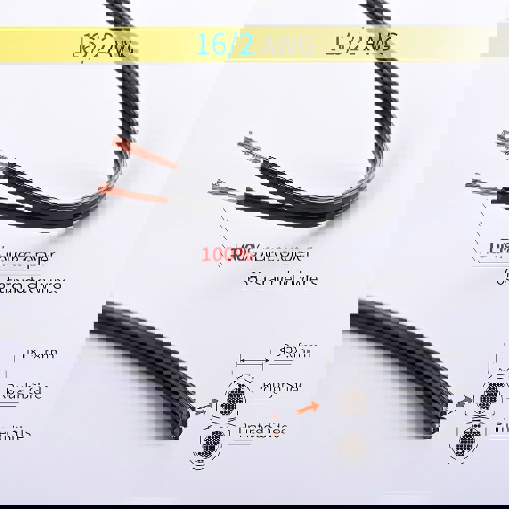 행운의 TL 16 /2 저전압 조경선 제조(100FT) 직매립 게이지 야외 조경 16 2 조명선 100피트 구리 방수 순수 도체 : 루나리테일