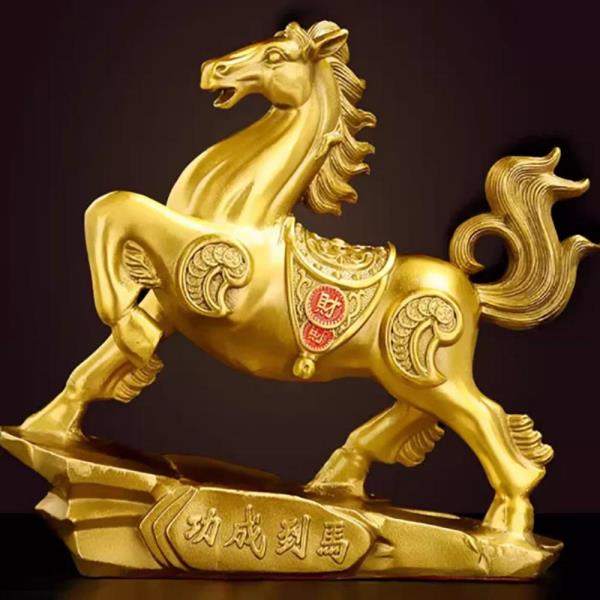 Zhaocai Ma Dao 구리 공예품 십이지 말 사무실 와인 캐비닛 오프닝 홈 장식 : 에스디코퍼레이션