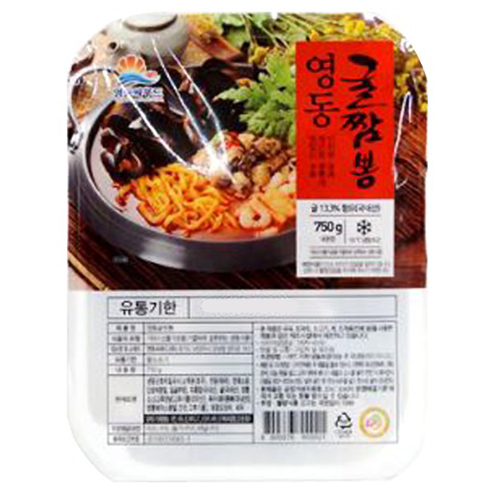 [유통기한 2025-07-09] 영동 냉동 굴짬뽕 750g : 우주식품디씨오피