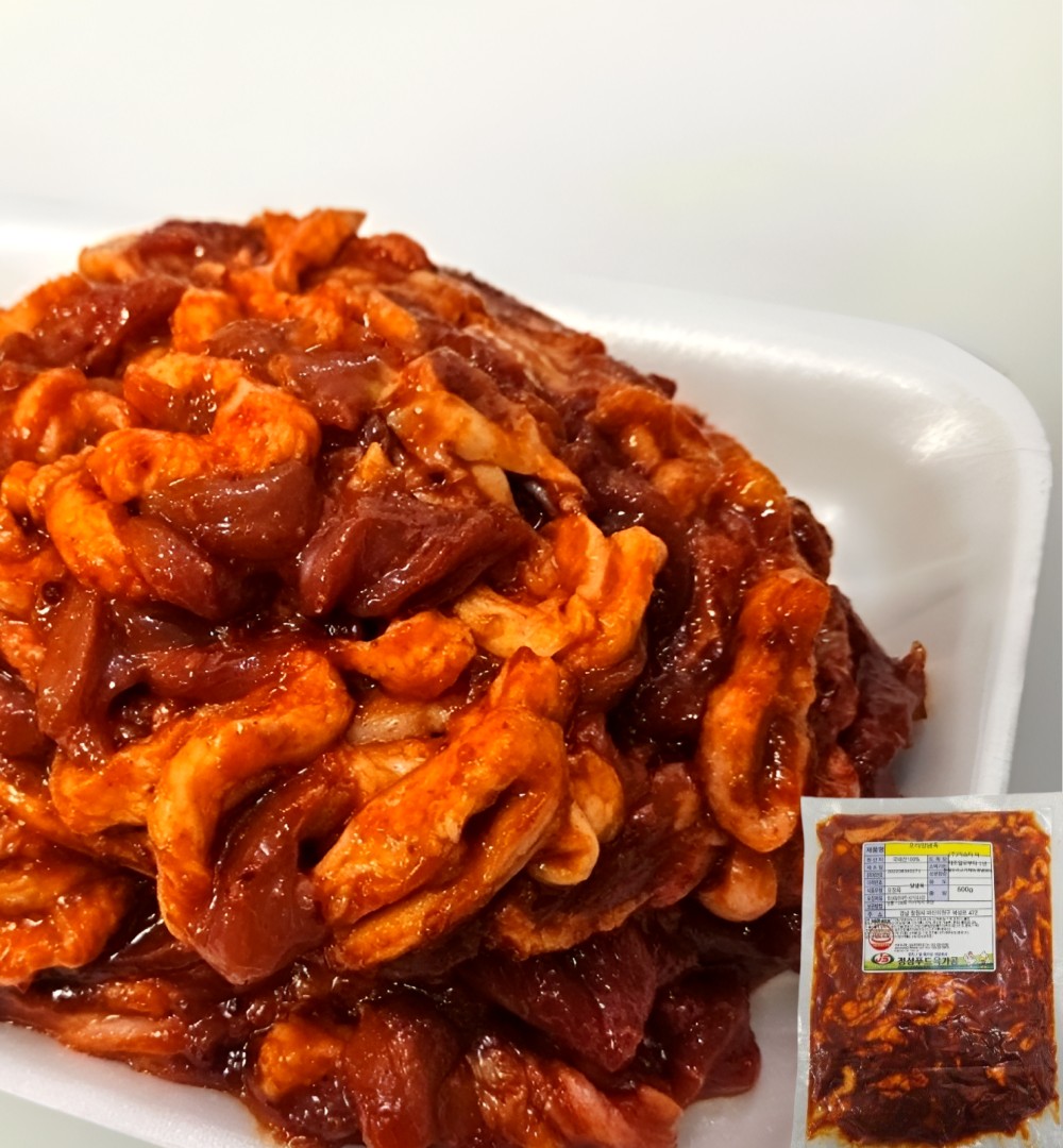 정성푸드 양념 오리주물럭 오리불고기 500g, 1kg : 정성푸드육가공