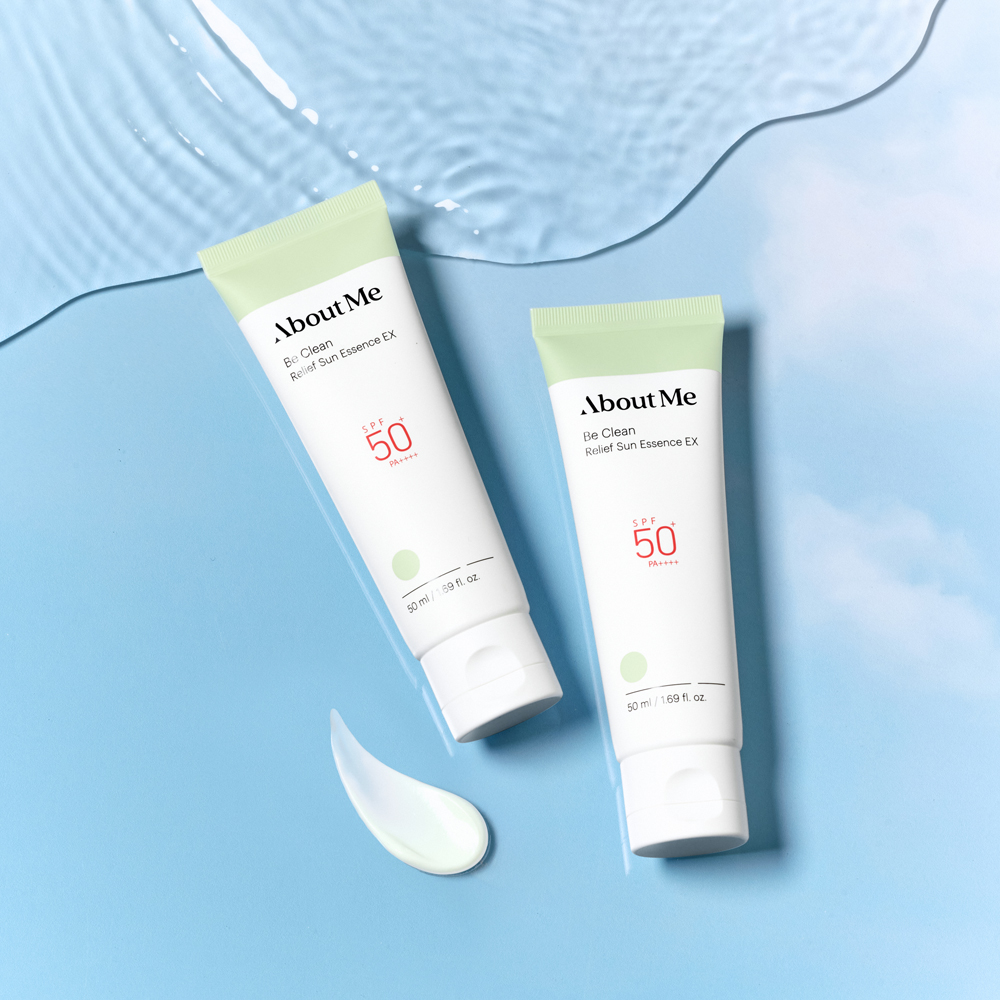 [2개 SET] 어바웃미 비 클린 릴리프 선 에센스 EX 50ml SPF50+ PA++++ : ABOUT ME