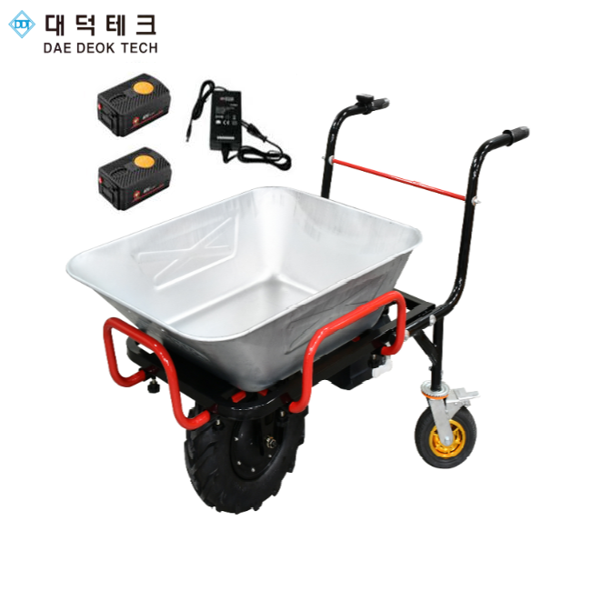 대덕테크 DDT-PS1 40V 배터리 2개세트 함지포함 전동운반차 그라운드러너 다목적 충전리어카 핸드카트 : 공구중독