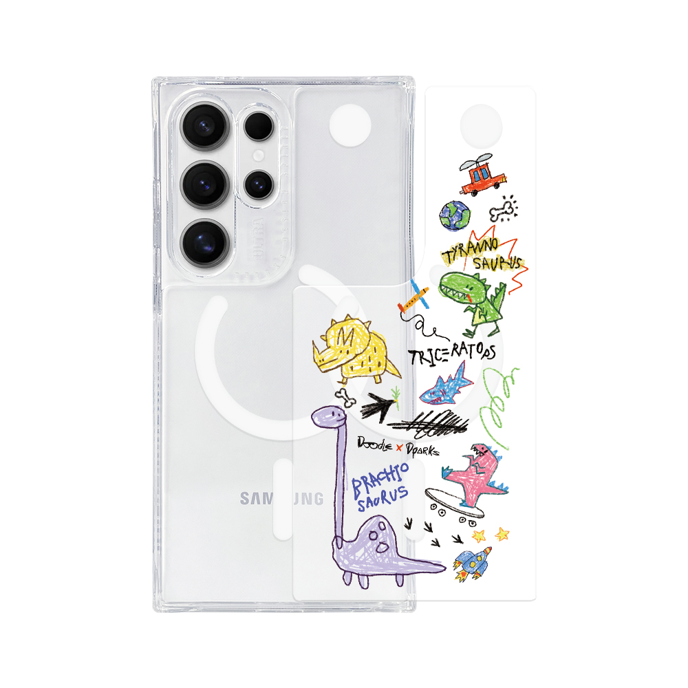 디팍스 DINO DOODLE 맥세이프 교체형 갤럭시 폰 케이스 : 디팍스 DPARKS