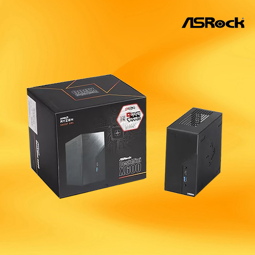 애즈락 DeskMini X600 AMD 7600 7700 7900 [녹투아 쿨러 장착] 사무용 미니PC 컴퓨터 기업용 산업용 : 디지탈프리미엄