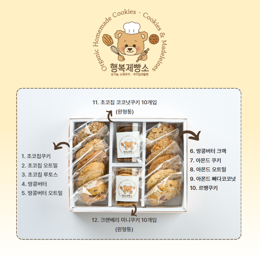 12가지 맛의 행복, 수제쿠키 선물세트 : 행복 제빵소