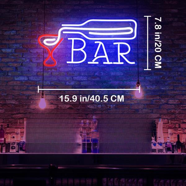 홈바 네온 사인 LED 맥주 조명 USB 전원 조광기 및 스위치 벽 장식 침실 파티 선물에 적합 : banamoly10