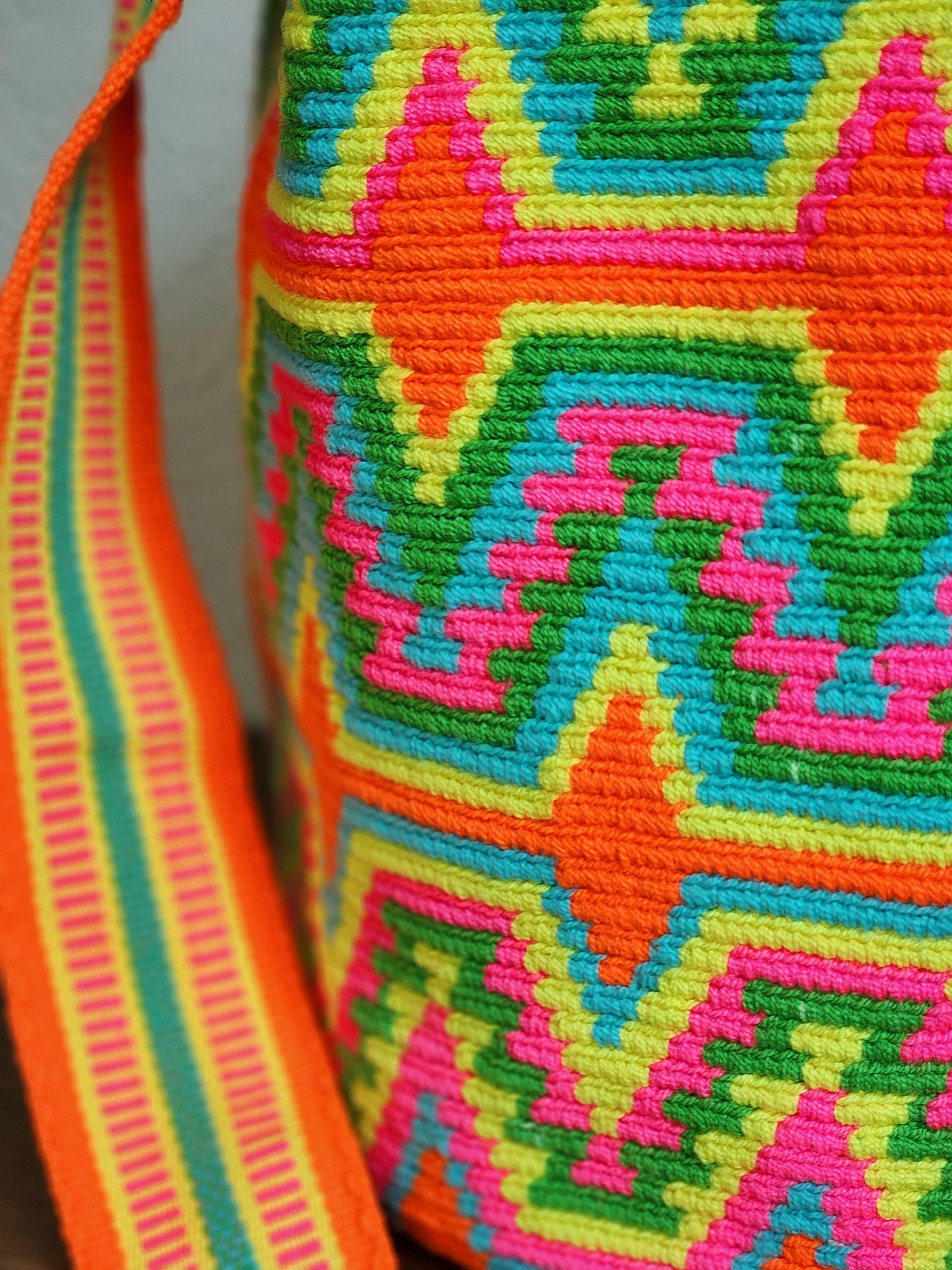 투웨이 라지 샤베트 콜롬비아락카페 와유 모칠라백 크로셰 wayuu mochila : 콜롬비아락카페