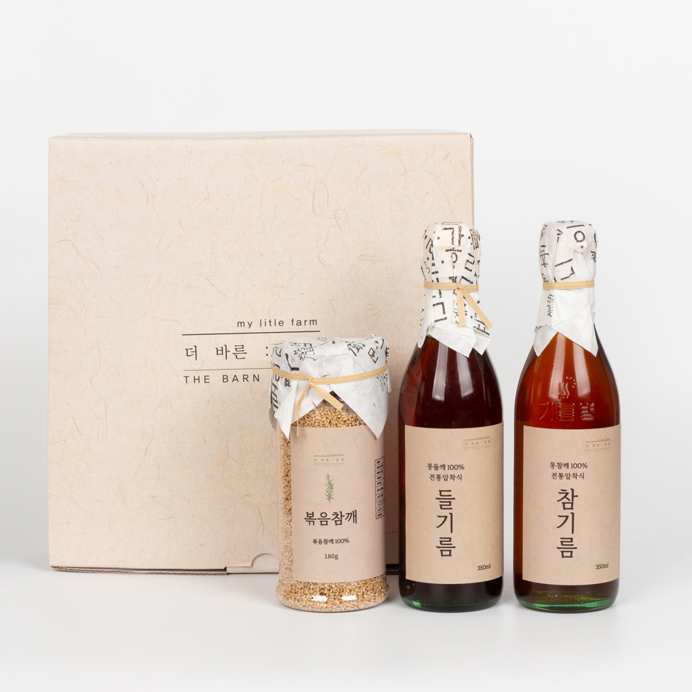 더바른상회 수입산 참기름 들기름 참깨 실속형 선물세트 350ml : 농업회사법인주식회사더바른