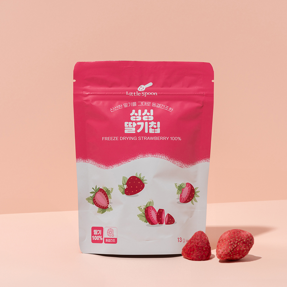리틀스푼 동결건조 과일칩 싱싱과일칩 딸기, 13g, 1개 : 리틀스푼