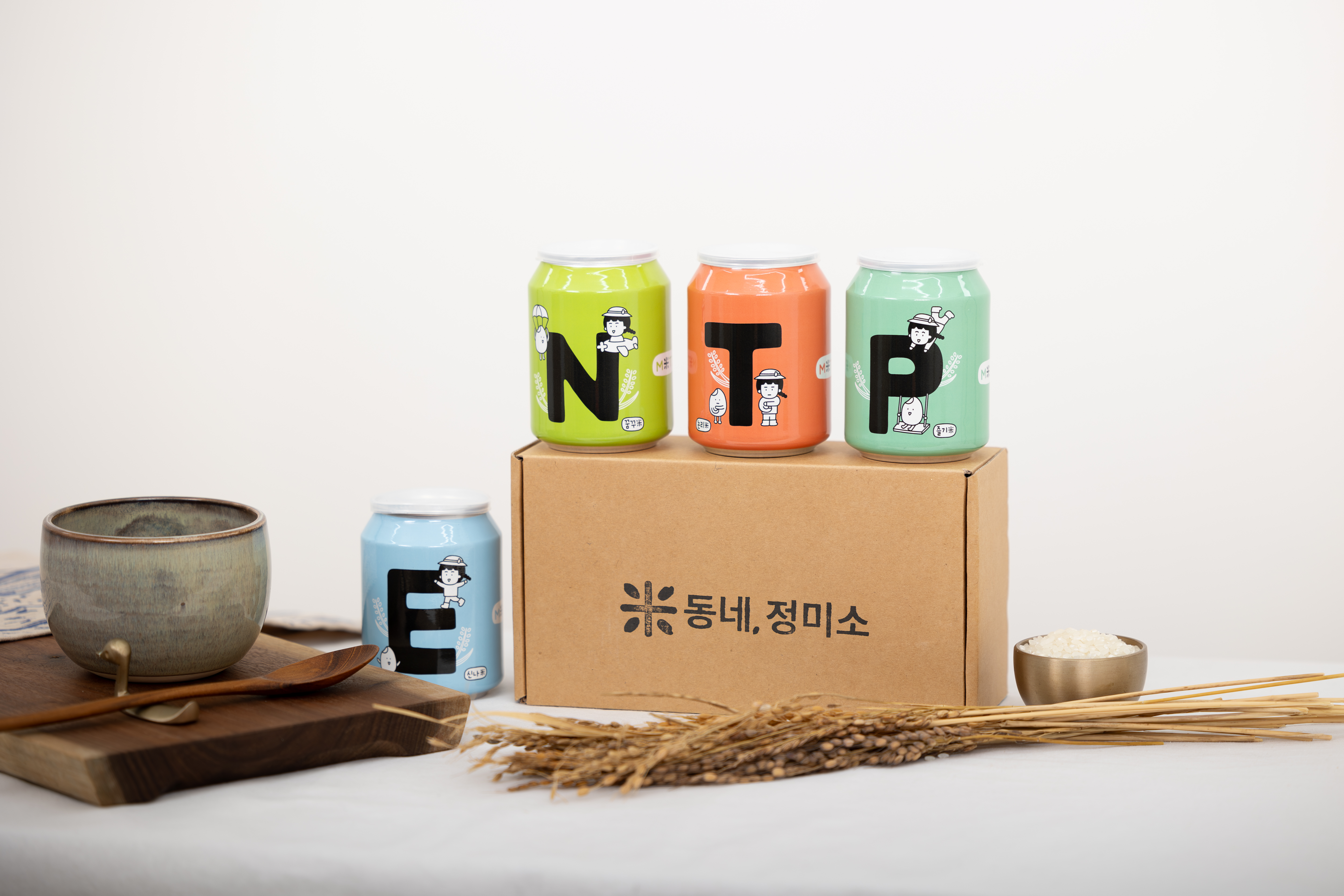 동네정미소 MBTI 캔쌀 세트 (4개입) : 동네정미소