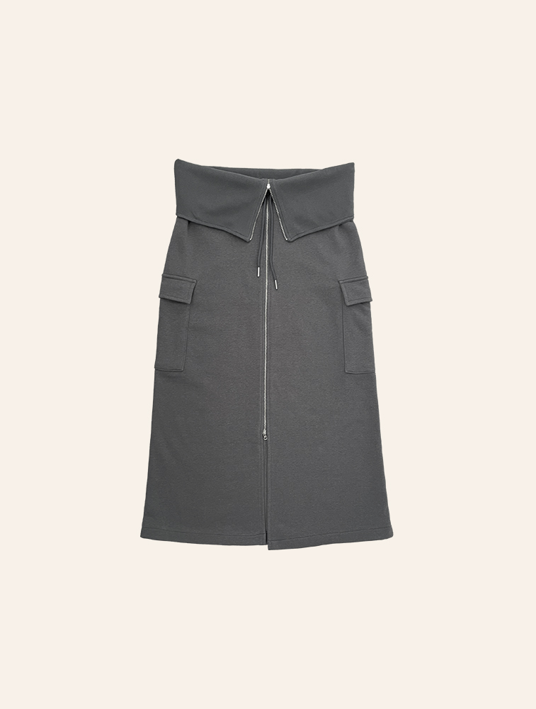 스무스 모달 지퍼 스커트 Smooth Modal Zip Skirt : 주식회사 더팩더널드