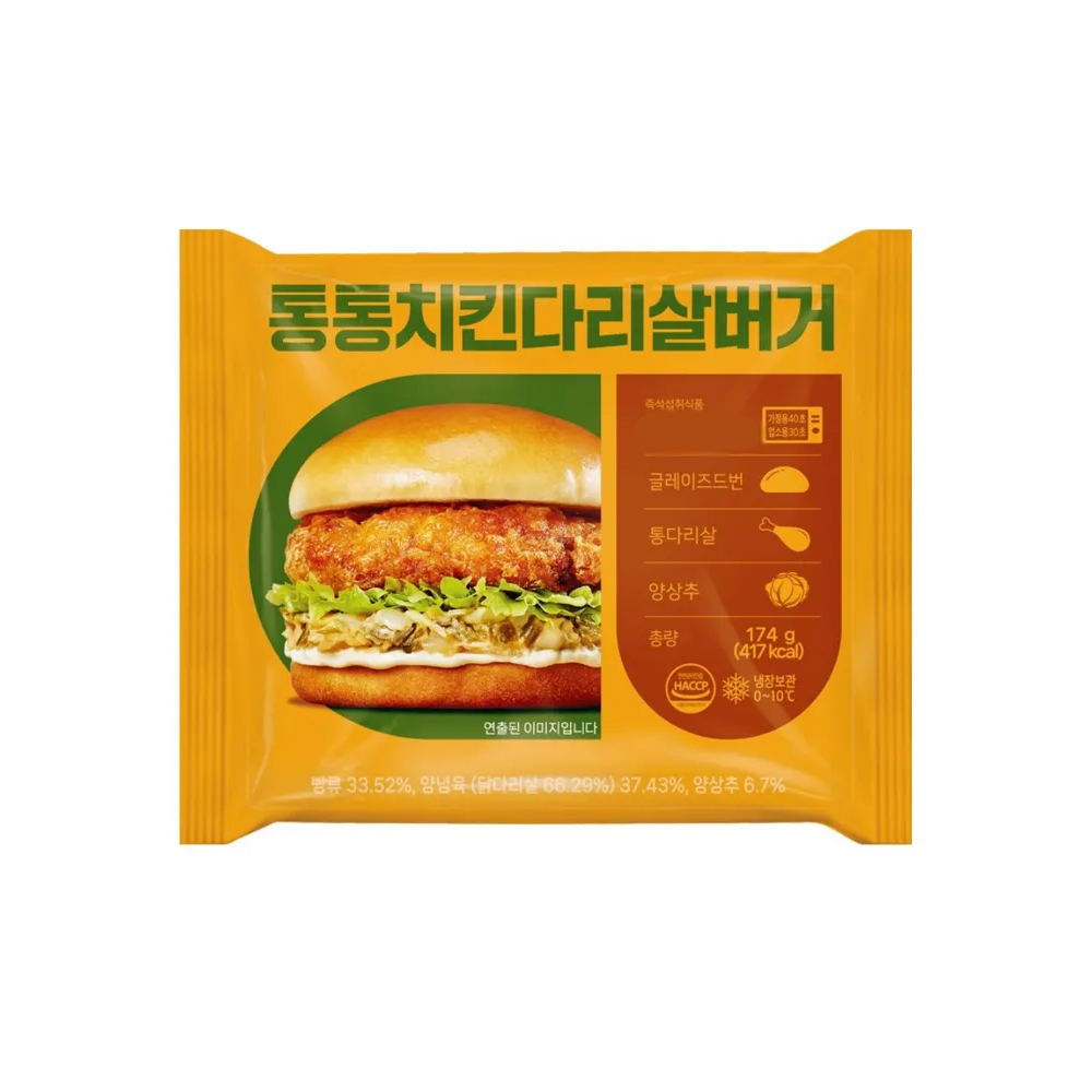 통통치킨다리살 버거 174g x 1개 : 블리스원샵