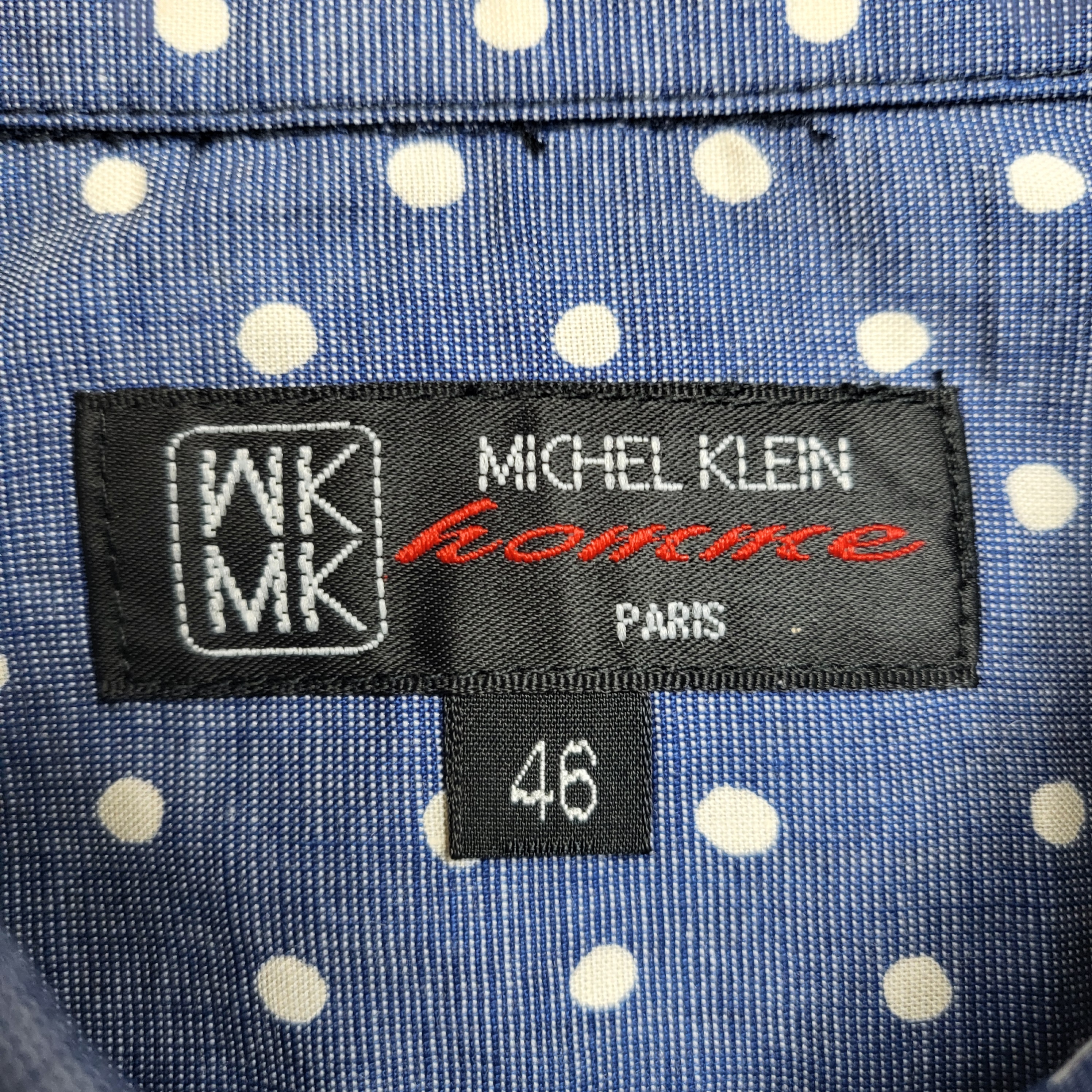 MICHEL KLEIN 도트 패턴 셔츠 7부 : 야무핏