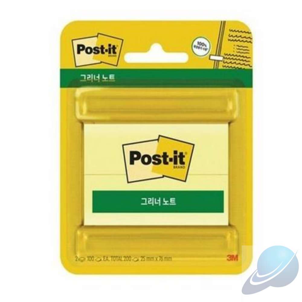에스월드 메모 그리너 노트 노랑 671R-2CY / 25x76 6개입 접착메모지 미니메모지 : 좋은상품추천샵