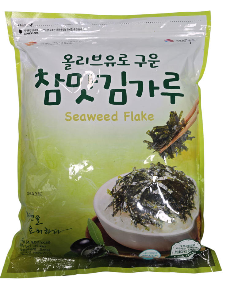 케이푸드  올리브유로 구은 참맛김가루 1kg 대용량 업소용 가정용 : 해안식품