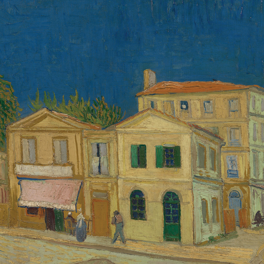 명화 케이스 3219 빈센트 반 고흐 (Vincent van Gogh) - 노란 집 (The Yellow House, 1888) 전시굿즈 아이폰XS하드 : Bergamot