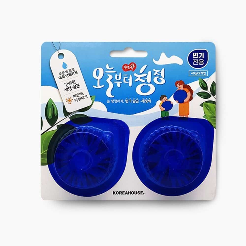 변기 세정제 2P 파란물 정화조 세척제 클리너 세정볼 : 아삼이앤씨