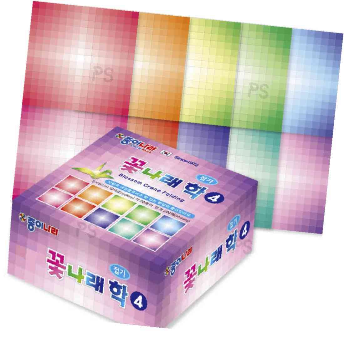 꽃나래학접기 10색 200매 5x5cm 특이한색종이 컬러종이 패턴색종이 : 셀 커머스