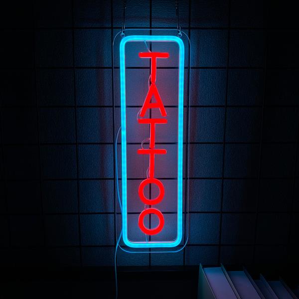 문신 Led 네온 사인, 아크릴 램프, USB 전원 공급 장치 스위치, 스튜디오, 상점 장식, 애호가 선물에 사용됩니다. : 그리다컴퍼니