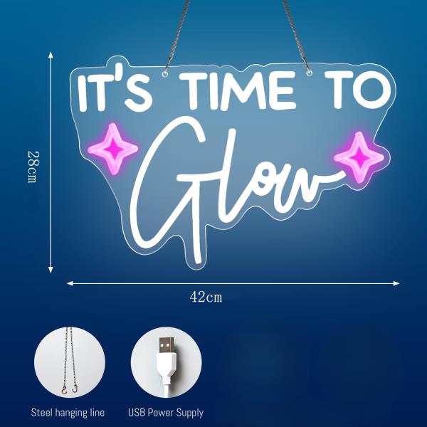 그것은 빛나는 입니다 네온 사인 USB 디 밍이 가능한 불빛 뷰티 룸 헤어 살롱 음료 바 손톱 왁스 래쉬 장식 벽 : 그리다컴퍼니