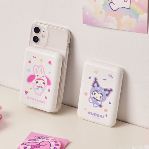 산리오 20W 고속충전 맥세이프 무선 보조배터리 5000mAh 마이멜로디 : 오피스웨어