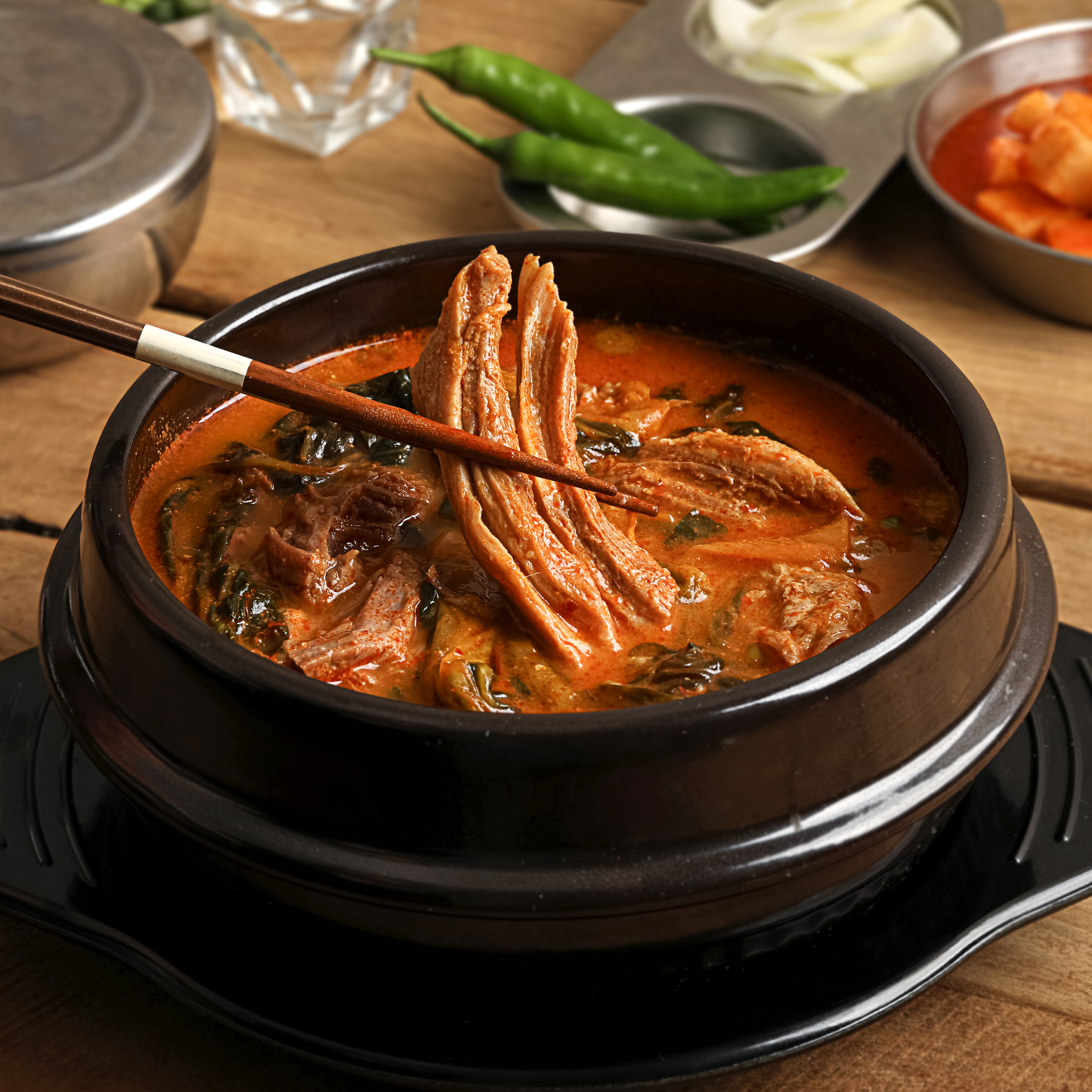 극소수 순살 뼈해장국 우거지 뼈없는 감자탕 1인분 국밥 간편 냉동 레토르트 시레기 캠핑 : 극소수