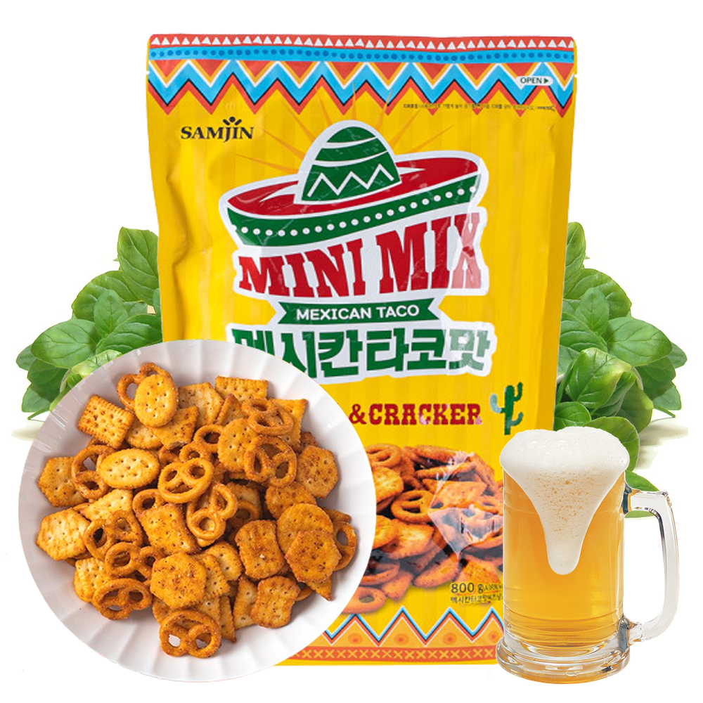 삼진 미니 프레첼 미니믹스 멕시칸타코맛, 800g, 1개 : 존맛천국
