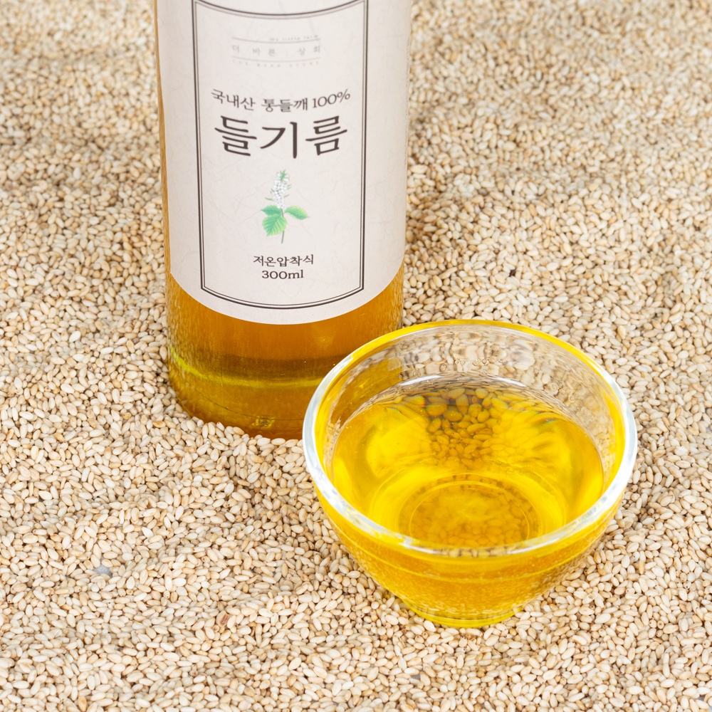더바른상회 국산 저온 압착 들기름 참기름 300ml : 농업회사법인주식회사더바른