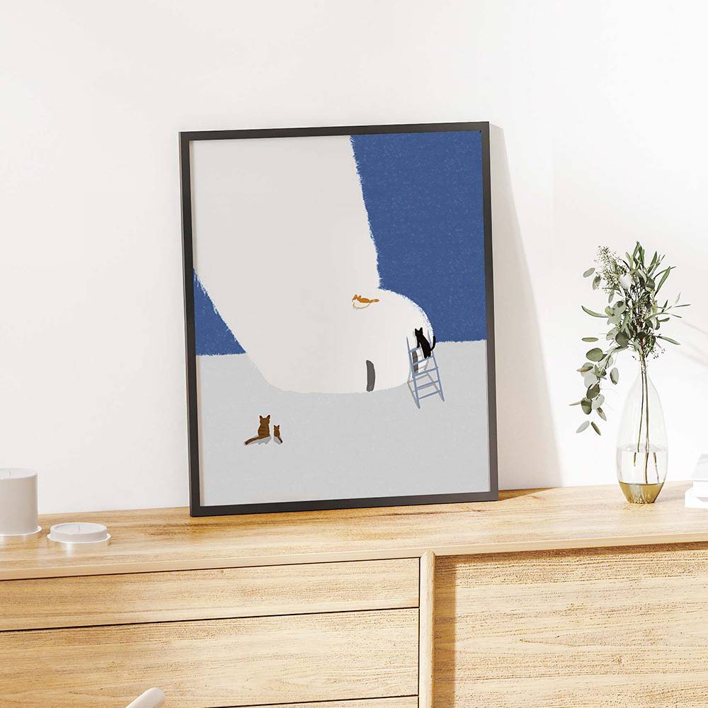 왕발이다!, 찹스타 작가 인테리어 거실 그림 액자 : 라이크디즈