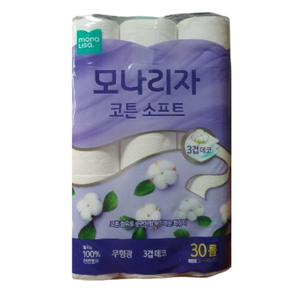 모나리자 코튼소프트 3겹 30m 30롤 x 1팩 : Greenstore