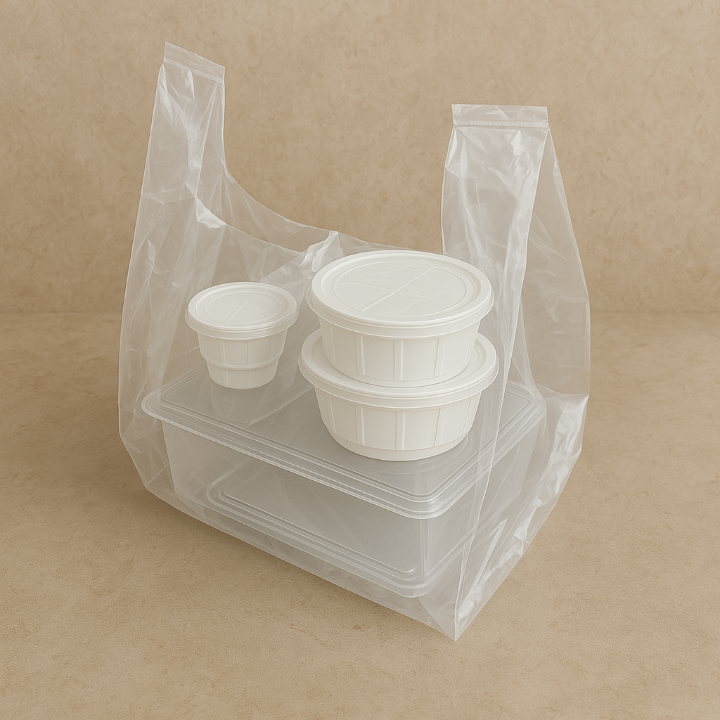 배달봉투 PE 투명비닐 포장비닐 치킨 피자 떡볶이 도시락 인쇄제작 특소 100장 : 한성화학