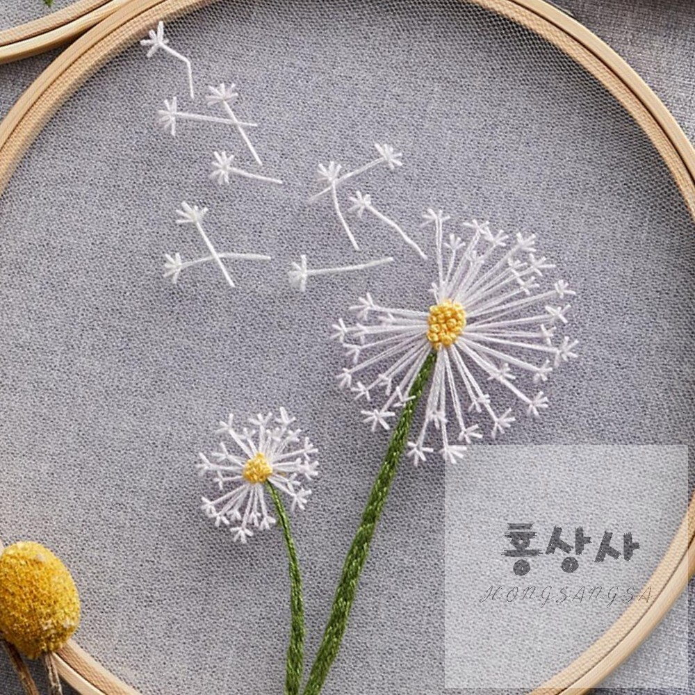 DIY 프랑스자수 패키지 손뜨개 만들기세트 손자수 : 홍상사추천샵