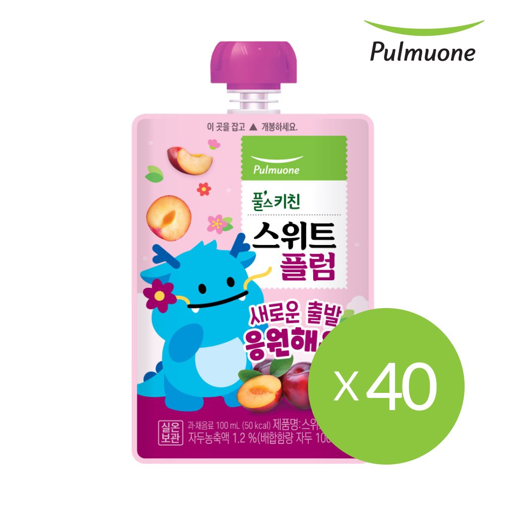 풀무원 스위트플럼 자두맛주스 100ml 40팩 : 풀무원