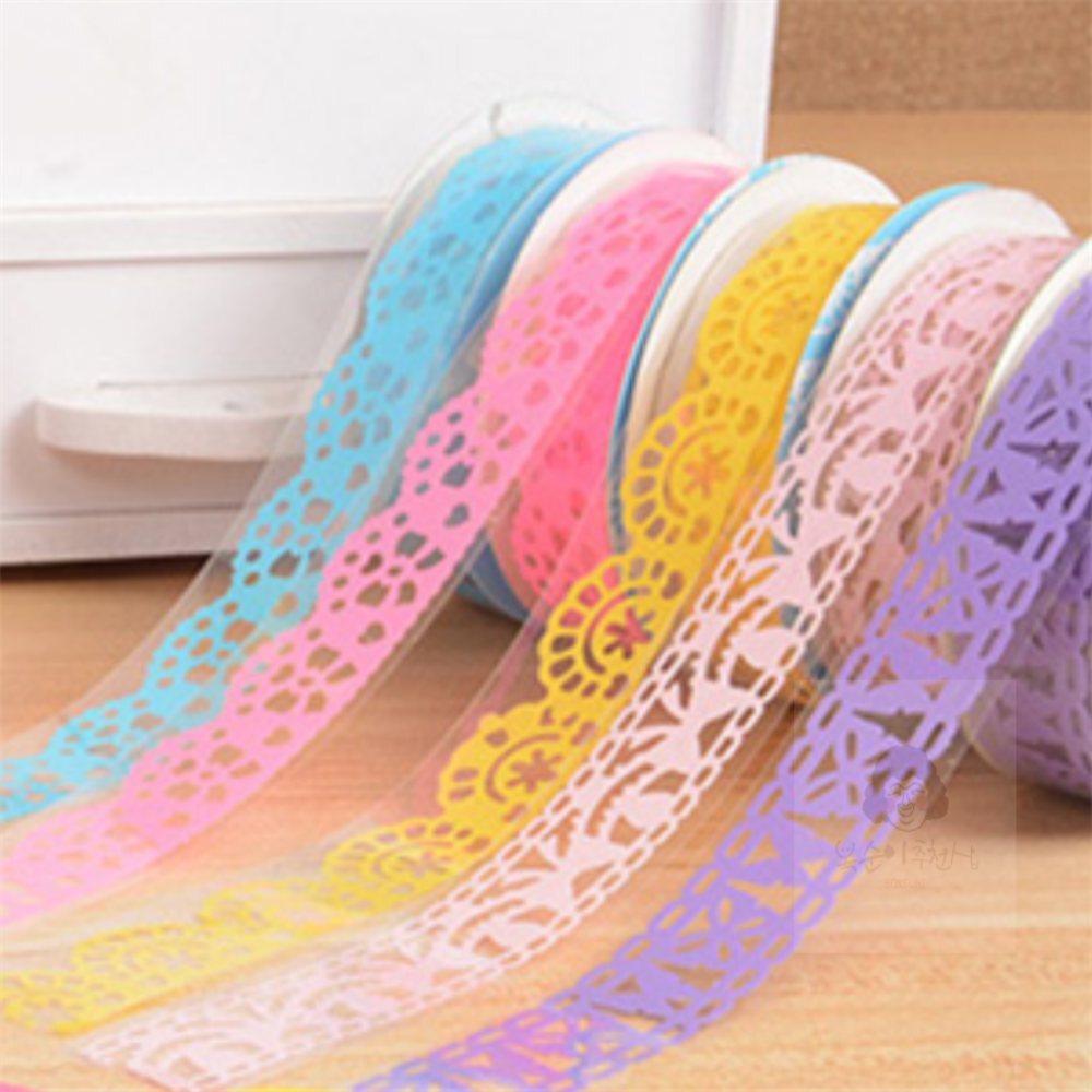 복순디자인 레이스 마스킹 테이프 1P DIY 다꾸스티커 DIY포장 : 복순이추천샵