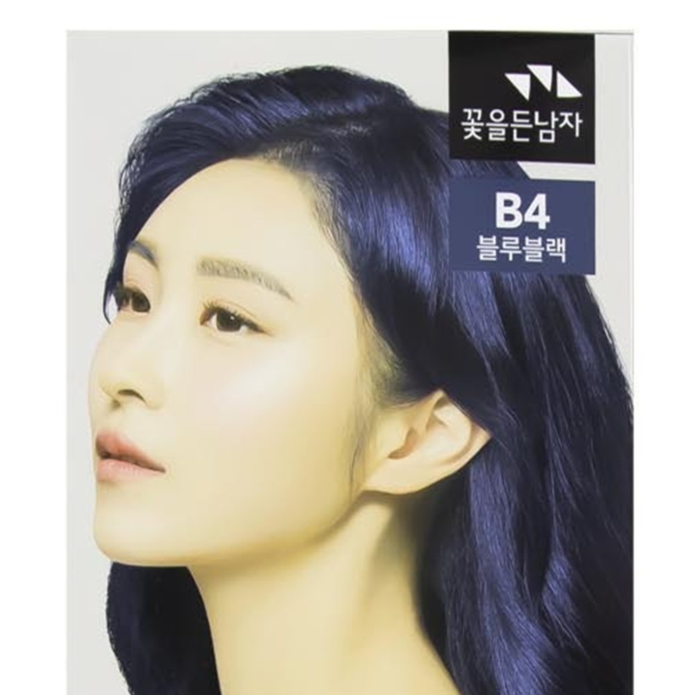 블루블랙 컬러 염색약 꽃을든남자 B4 염색제 : 제이앤드지