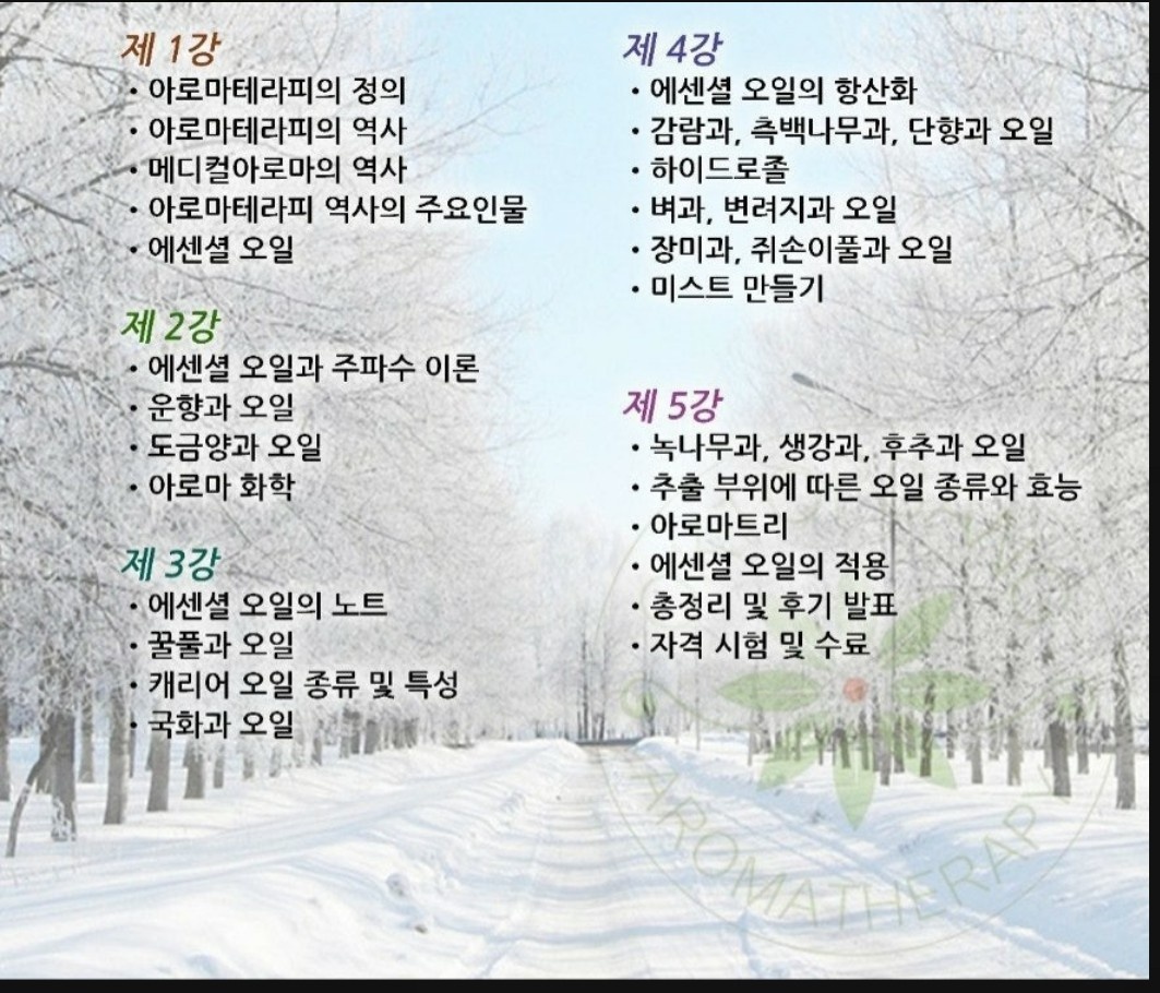 메디컬 아로마 컨설턴트 2급 : 심력명상 치유센터