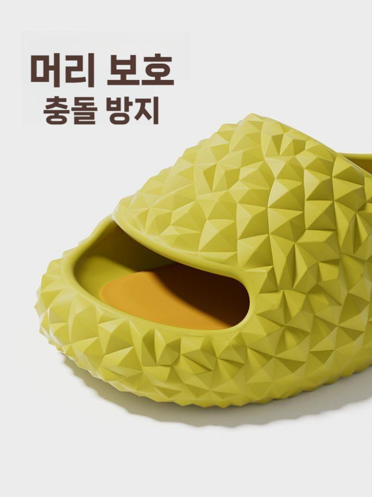 두리안 슬리퍼 여성용 여름 캠핑 휴가 귀여운슬리퍼 망고 그린 36-37 : 리키쓰리 로직스