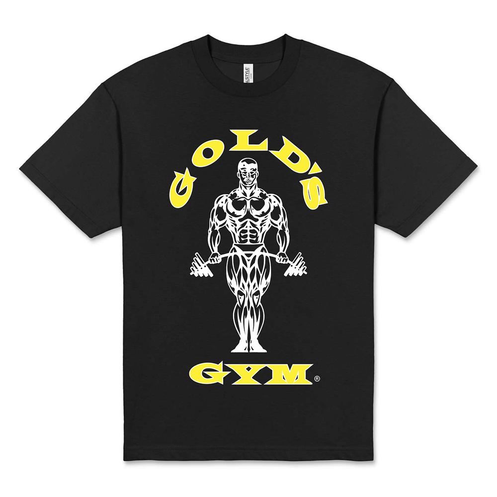 골드짐 티셔츠 GOLDS GYM 헬스장 티셔츠 헬스복 머슬티 운동복 면티 (주문 제작) : 반려동물프린트스타