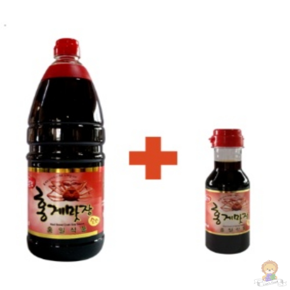 홍게간장 레드 1.8L 1EA 200ml 세트 소스 명절선물 국간장 대용량간장 말통 : 라이언스푸드