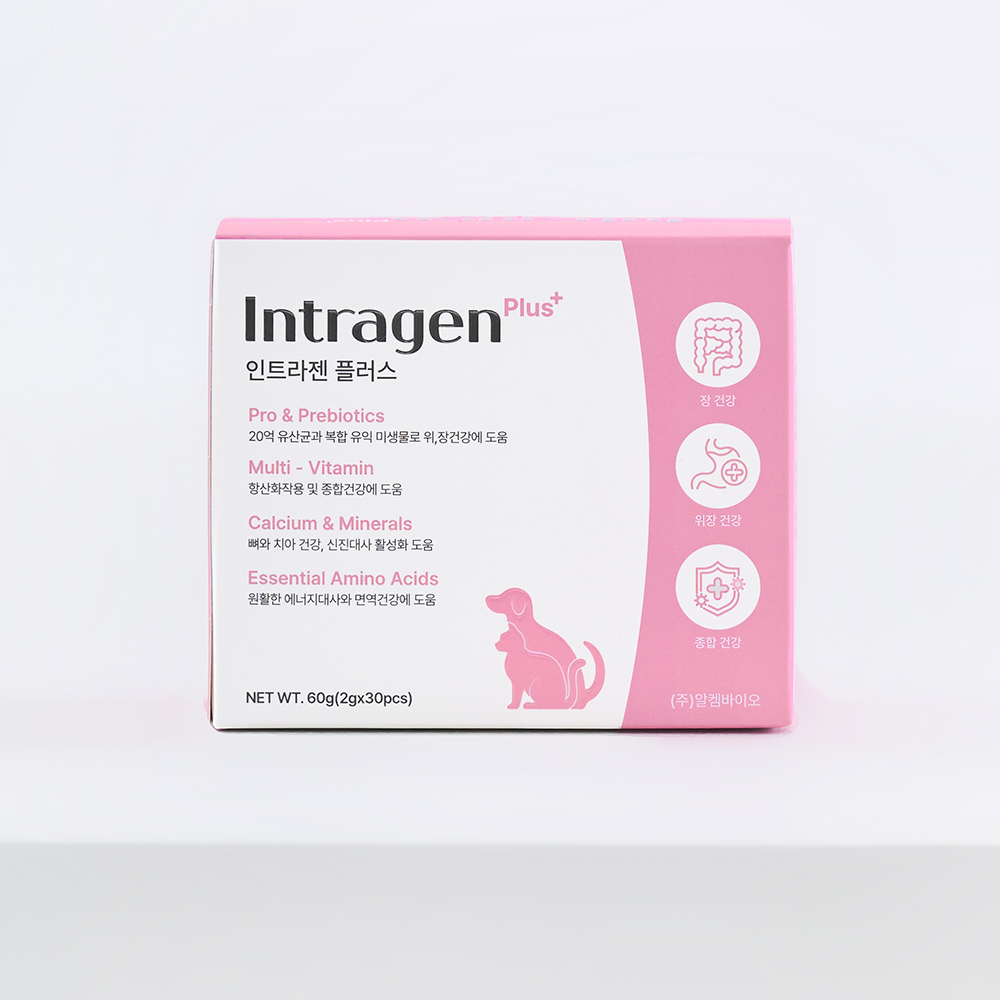 인트라젠 플러스 강아지 고양이 유산균 소화 설사 애견 반려견 토끼 햄스터 고슴도치 : 행복한만두