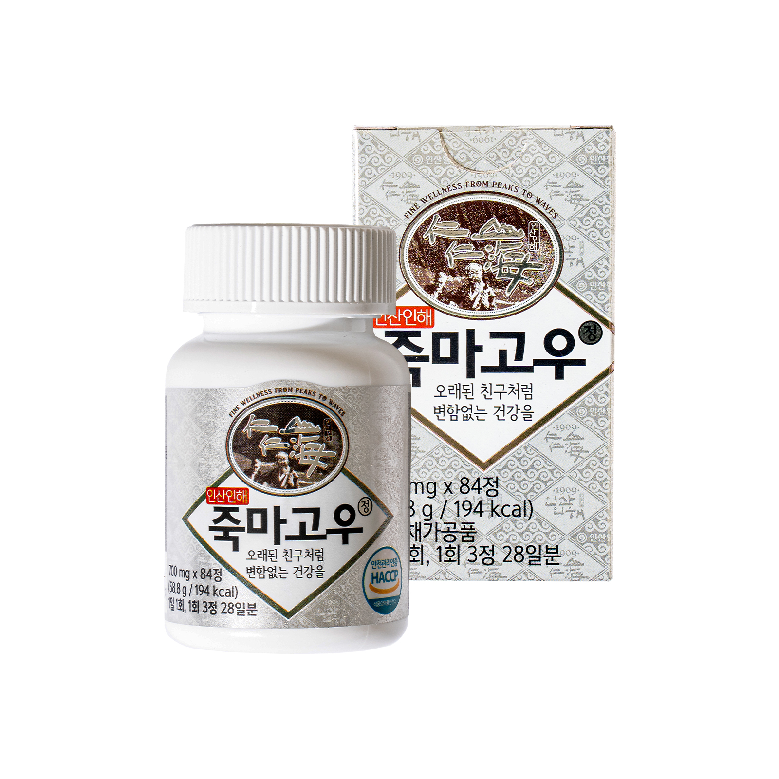 인산가 인산인해 죽마고우정 700mg 84정 인산헬스케어 죽마고우 알약 정 : 천년건강 백화점