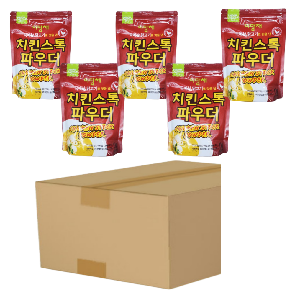 미담채 치킨스톡 파우더 1kg X 5봉 (반박스) 대용량 닭 육수 계원 다시다 : 담둥마켓